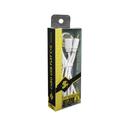 Cabo Cel/dados Type-c Macho P/ Type-c Macho 1.20m - Branco