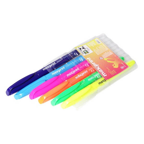 Caneta Marca Texto Maxprint Lumis Blister 6 Pc