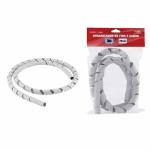 Organizador De Fios Espiral 20mmx1,5mm - 3m Branco