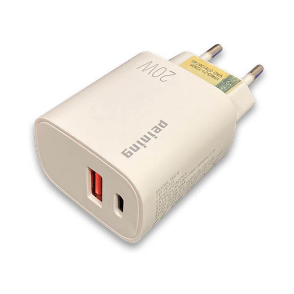 Carreg. Tomada 1 Type-c + 1 Usb (blister) Ref. Ca-05