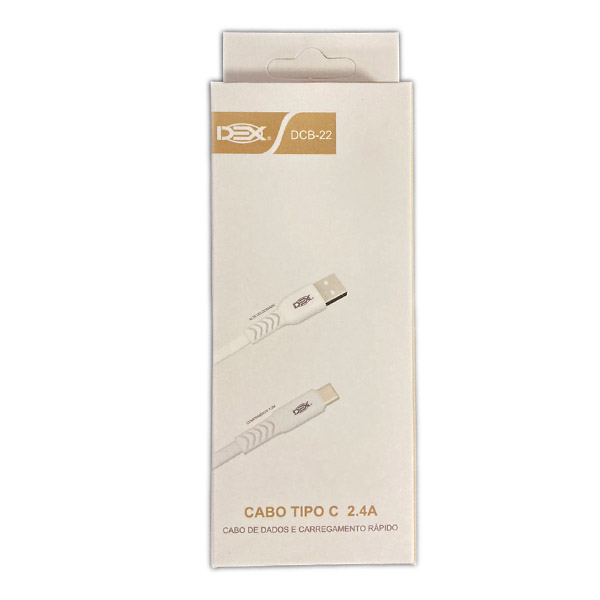 Cabo Cel/dados Usb P/ Type-c 1.2m (blister) Ref. Dcb-22 Preto