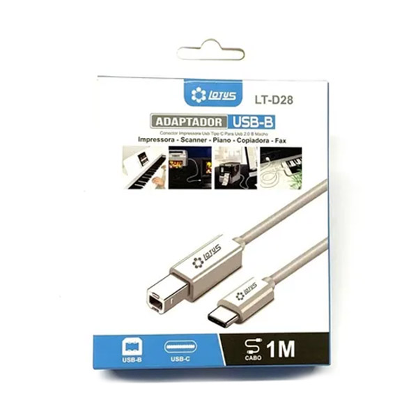Cabo Impressora P/ Type-c 3.1 1m (blister) Lt-d28 Ref. Cd-10