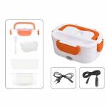 Marmita Eletrica Portatil Laranja 12v 1.5l Acompanha Talheres, Carregador Automotivo E Cabo De Força Ref. Ak-f002