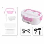 Marmita Eletrica Portatil Rosa 12v 1.5l Acompanha Talheres, Carregador Automotivo E Cabo De Força Ref. Ak-f002