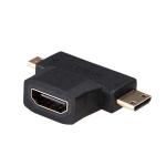 Adaptador Conversor Preto Hdmi Para Mini E Micro Hdmi Letron