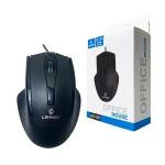 Mouse Óptico Office Ergonômico 1600dpi - Ley-207 Preto